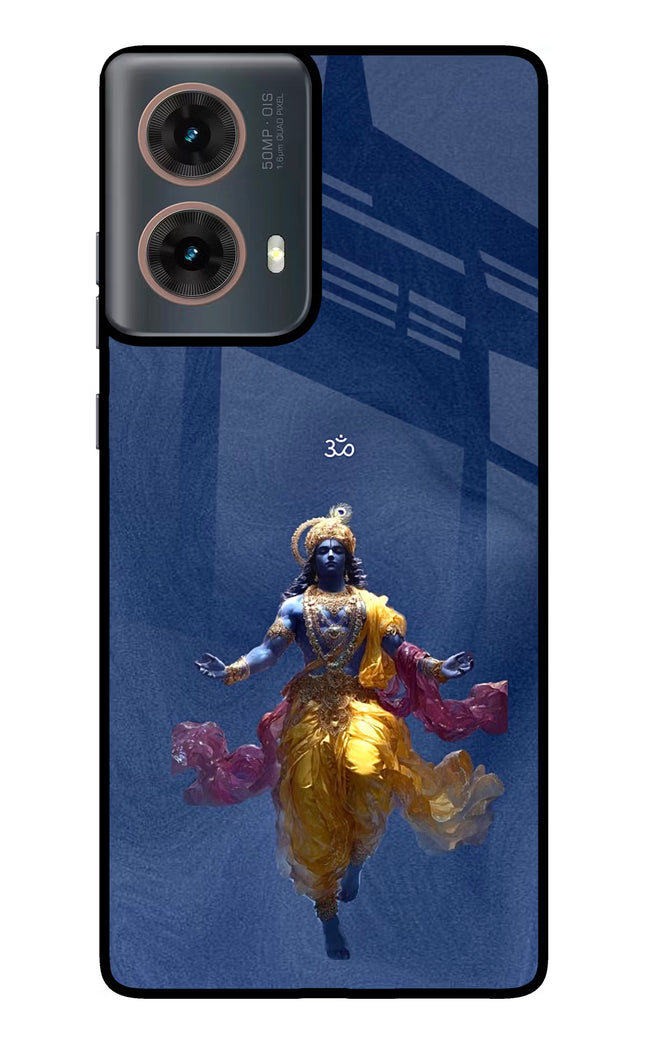 Cosmic Krishna Motorola G85 Glass Case