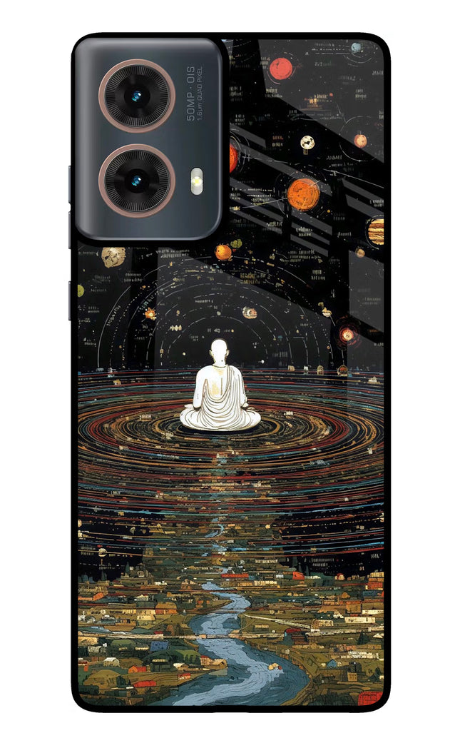 Space Monk Motorola G85 Glass Case