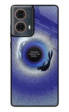 Dark Koi Motorola G85 Glass Case Back Cover by Casekaro
