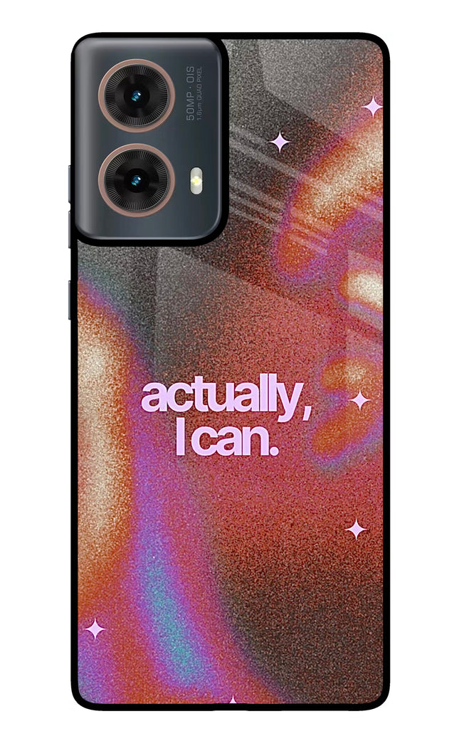 Pink Aura Motorola G85 Glass Case