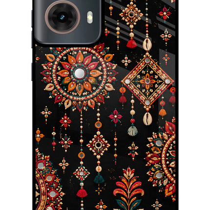 Boho Noir Motorola G85 Glass Case