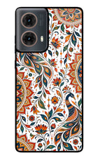 White Mayura Motorola G85 Glass Case