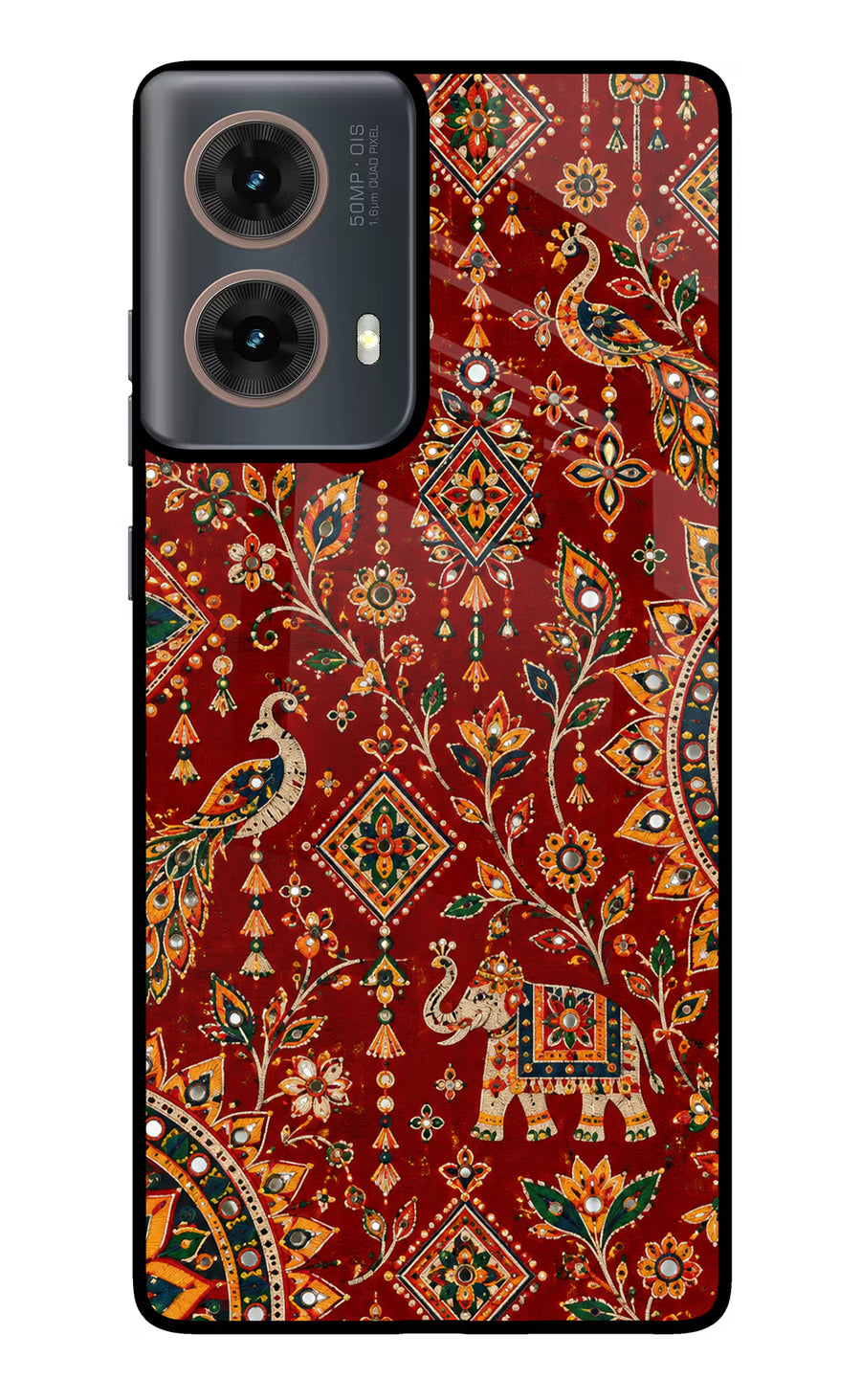 Laal Riwaaz Motorola G85 Back Cover, Glass case