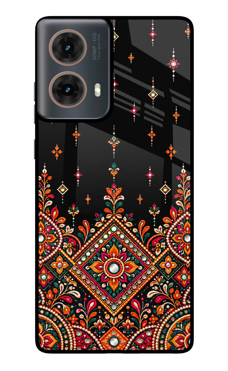 Noir Mehfil Motorola G85 Back Cover, Glass case