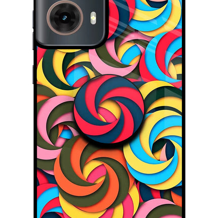 Spiral Pattern Motorola G85 Pop Case by Casekaro