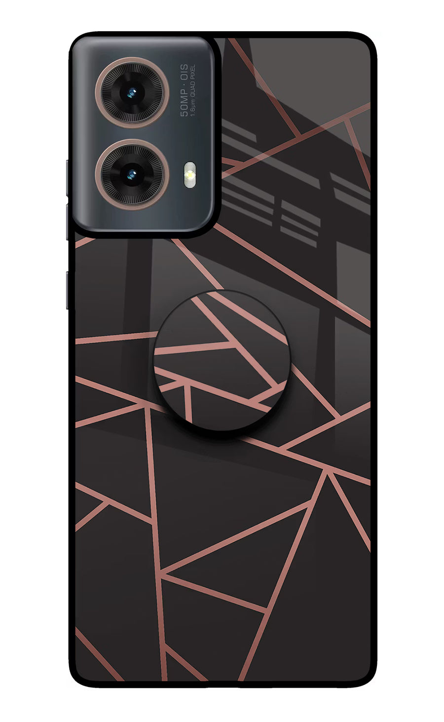Geometric Pattern Motorola G85 Pop Case, Metal case
