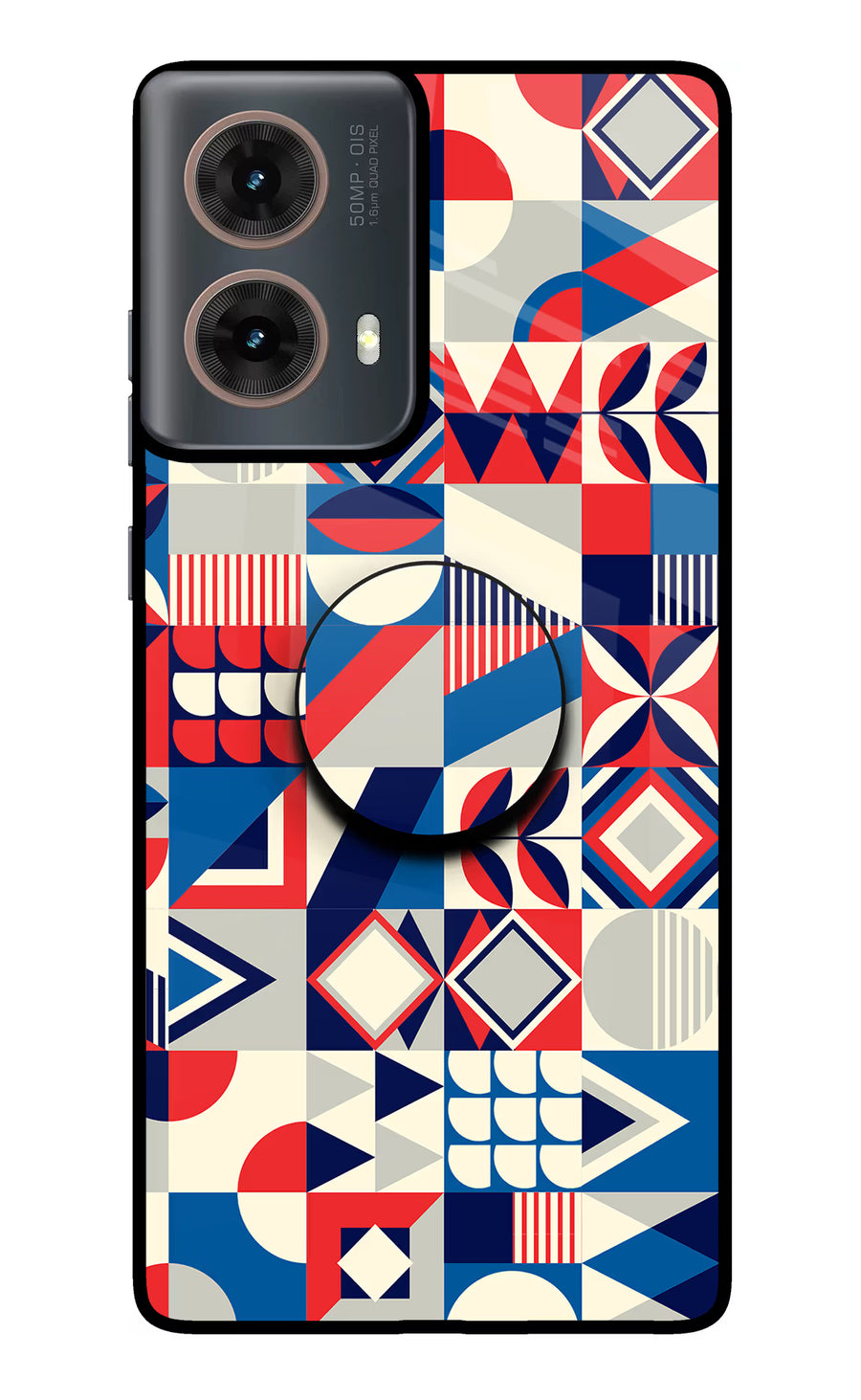 Colorful Pattern Motorola G85 Pop Case, Metal case