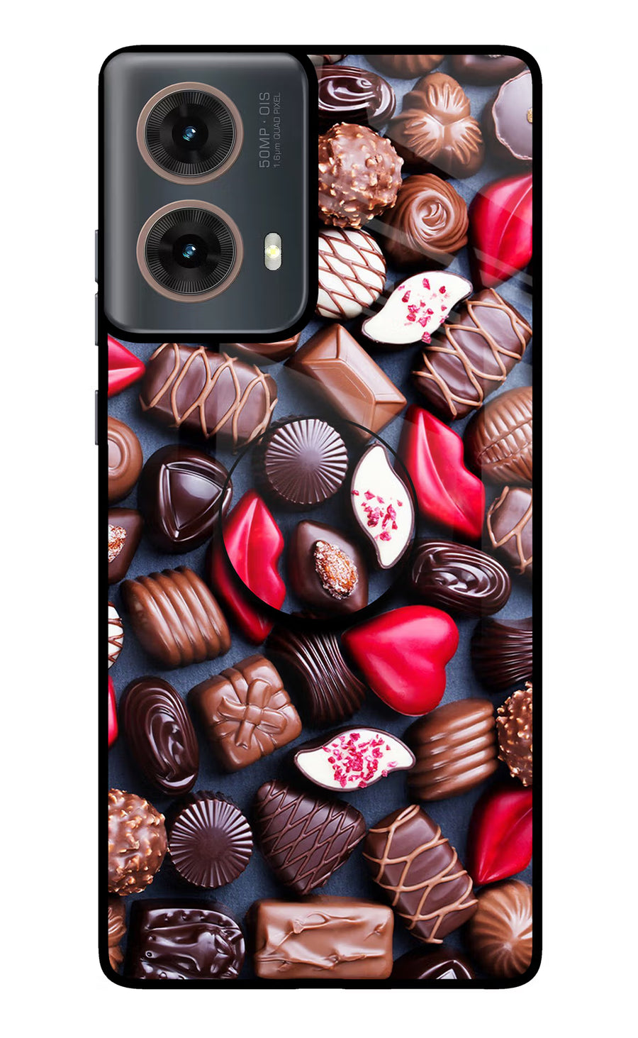 Chocolates Motorola G85 Pop Case, Metal case