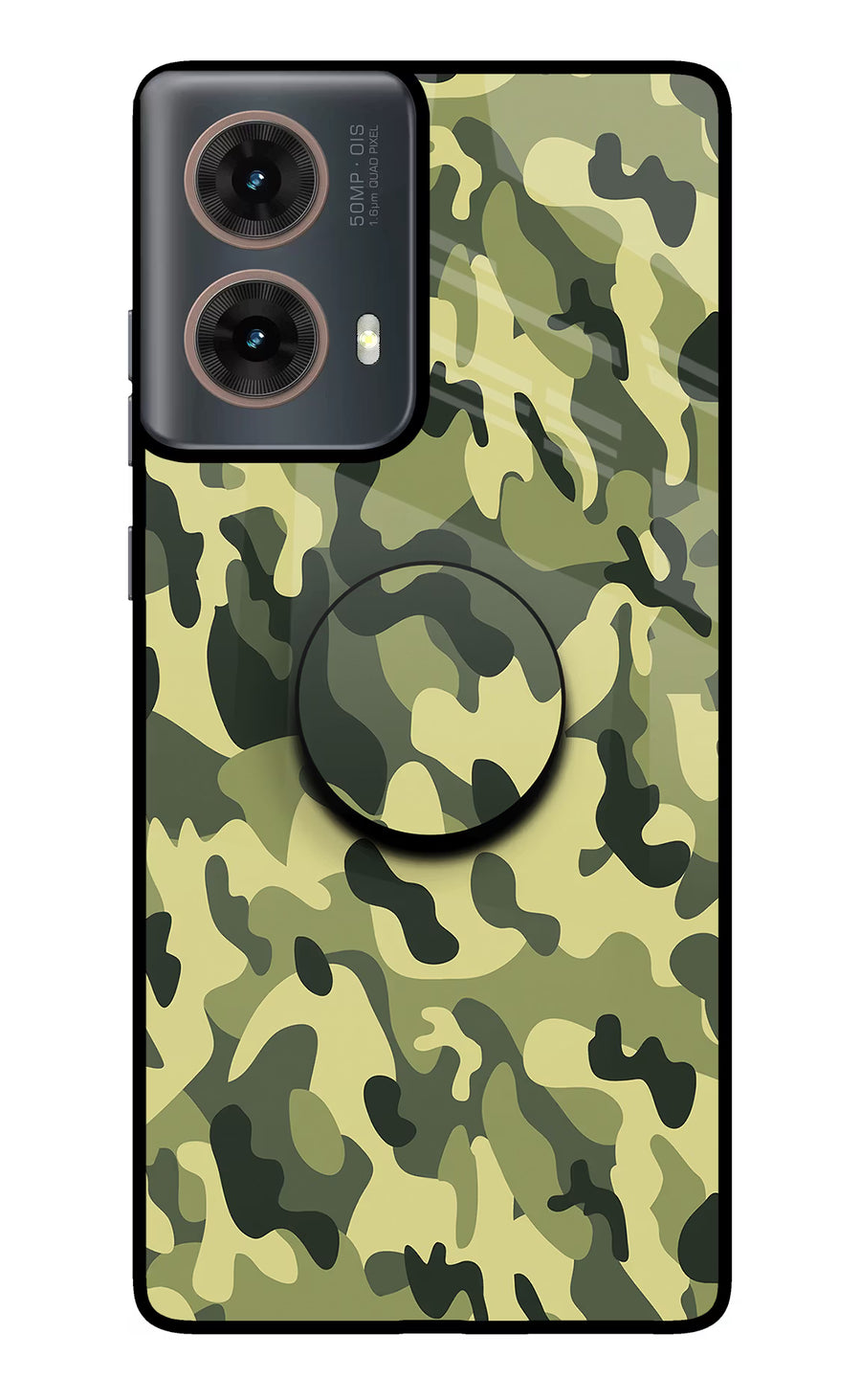 Camouflage Motorola G85 Pop Case, Metal case