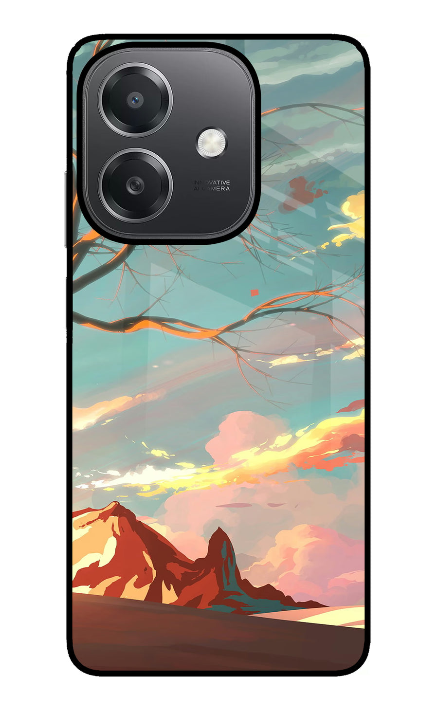 Scenery OPPO A3x Back Cover, Glass case