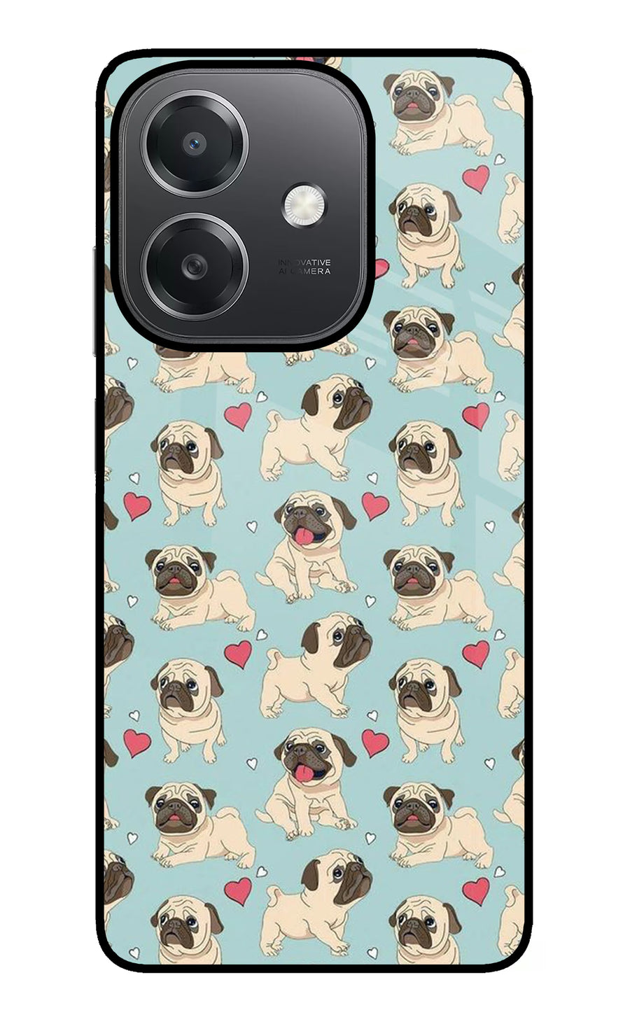 Pug Dog OPPO A3x Back Cover, Glass case