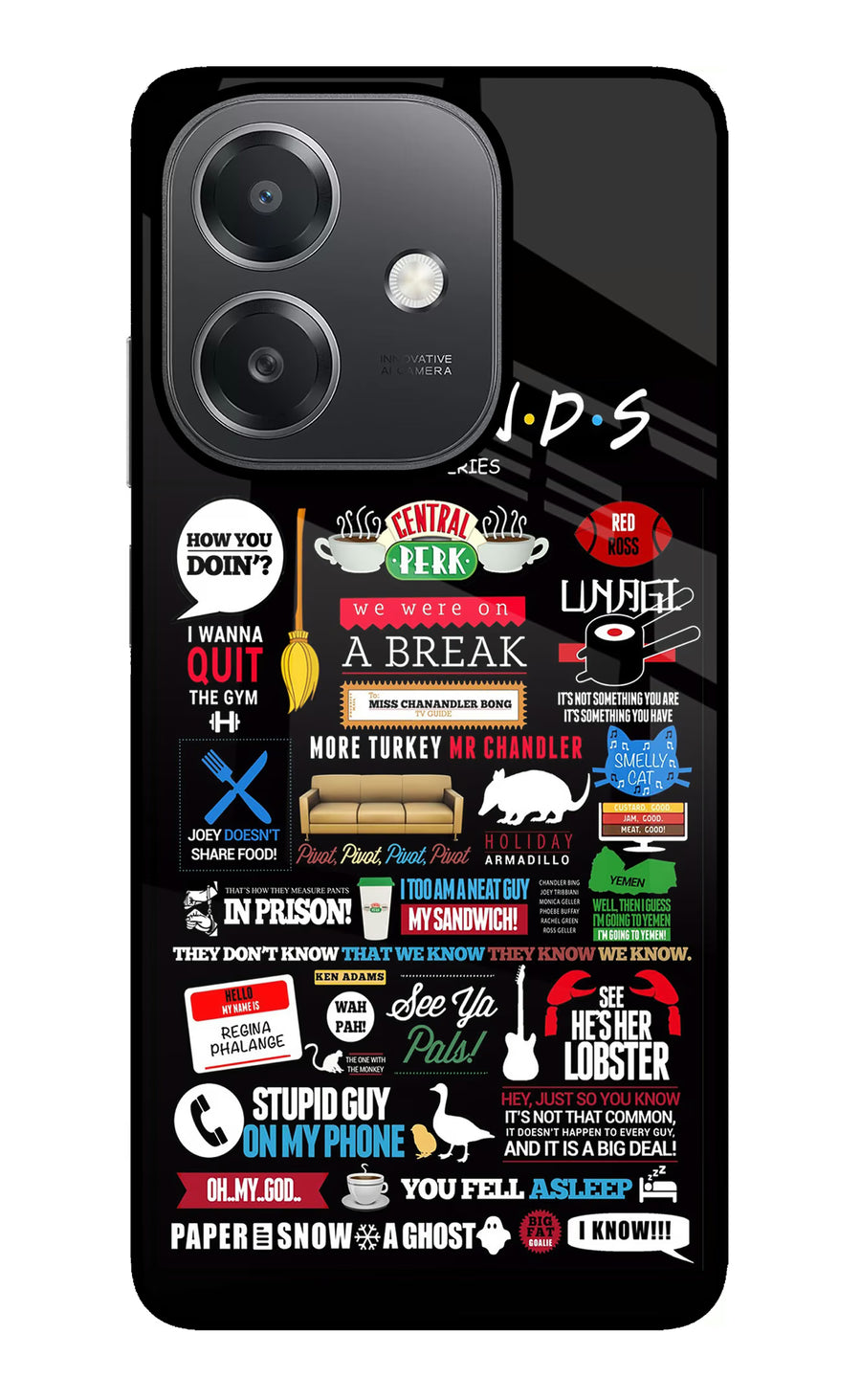 FRIENDS OPPO A3x Back Cover, Glass case
