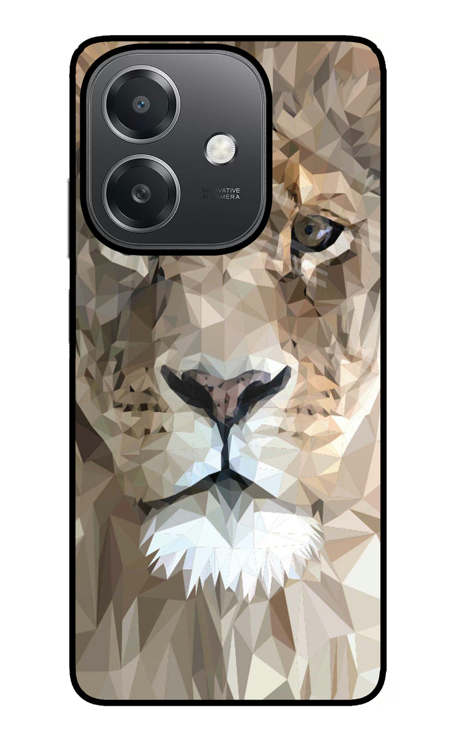 Lion Art OPPO A3x Back Cover, Glass case