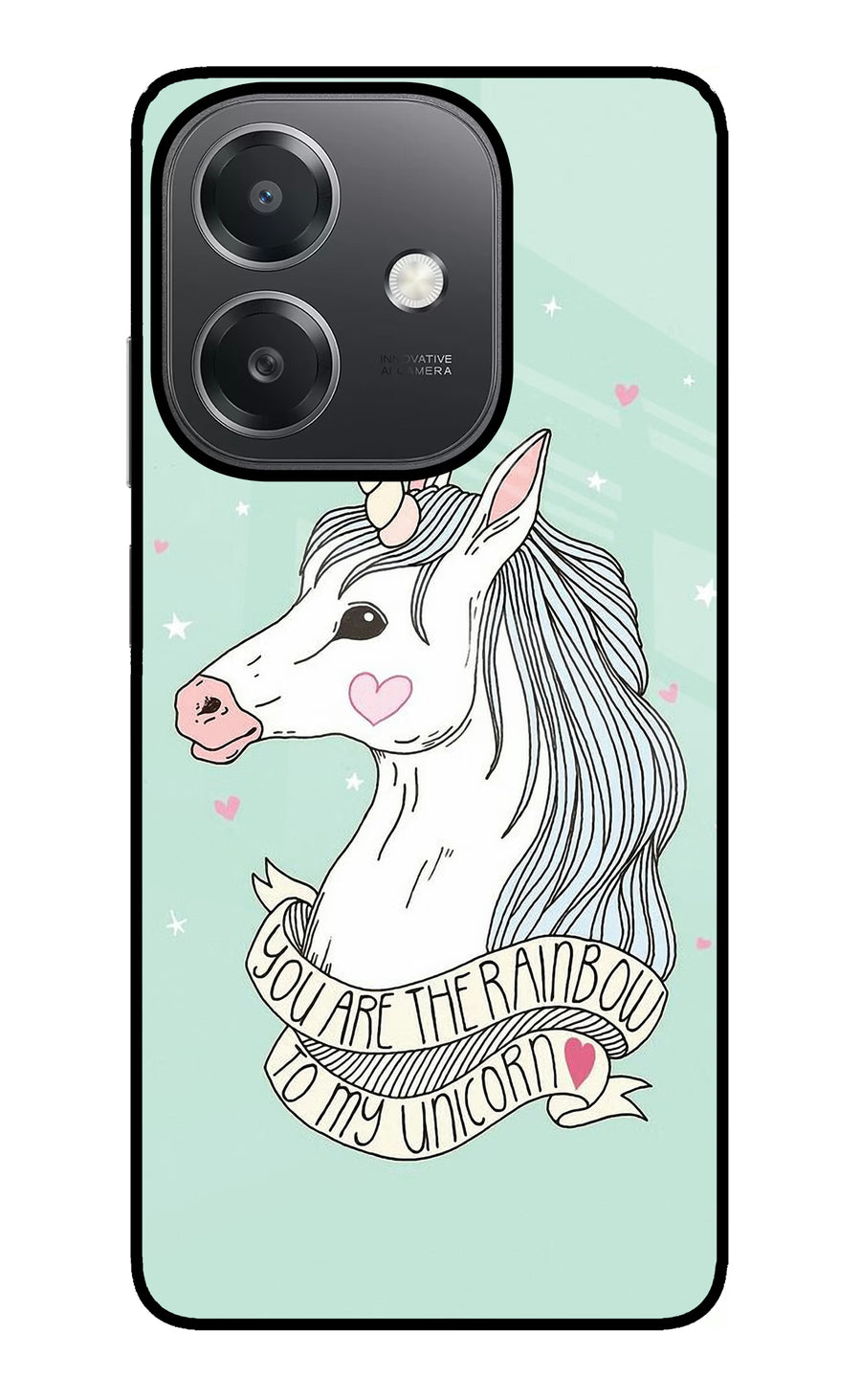Unicorn Wallpaper OPPO A3x Back Cover, Glass case