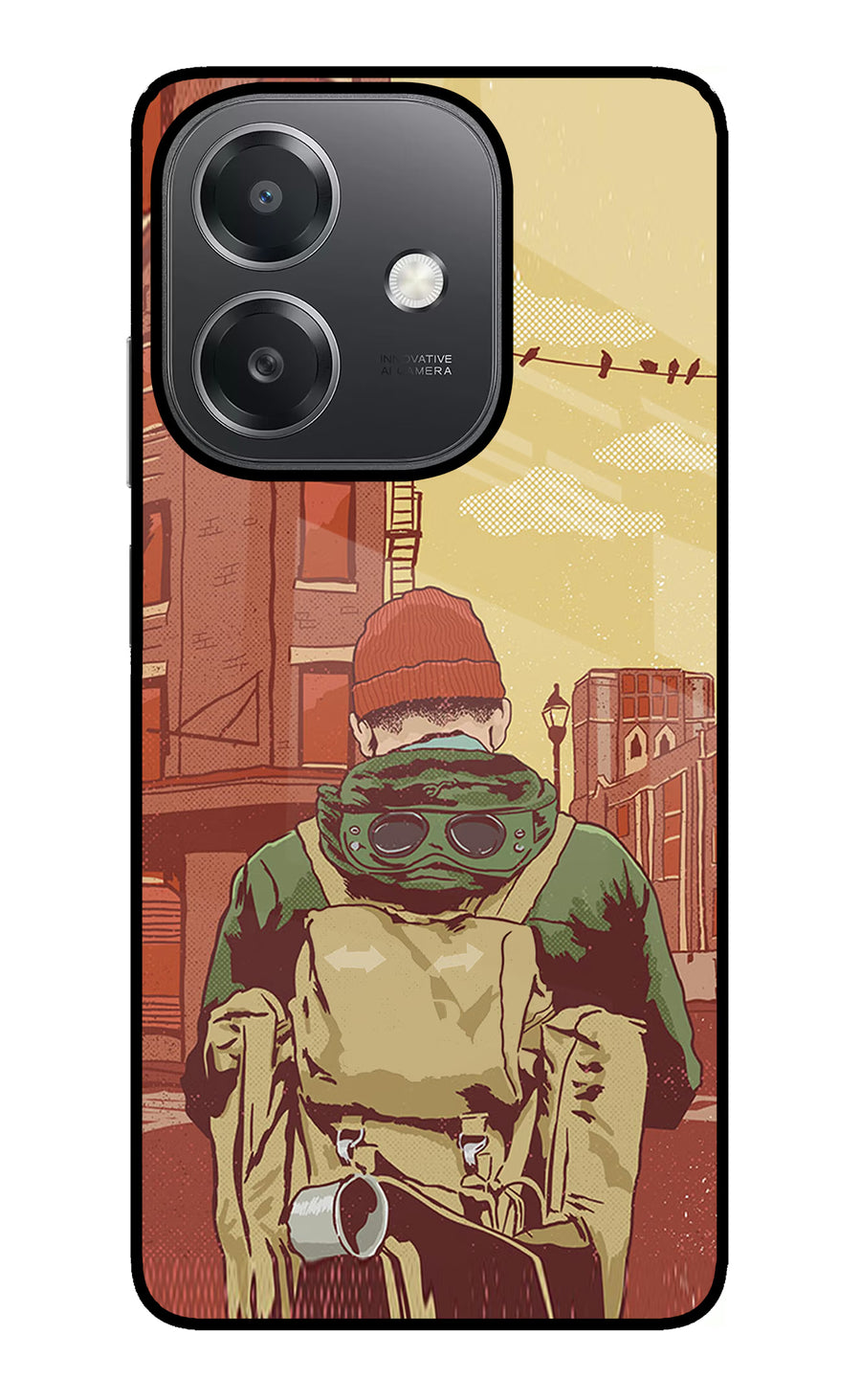 Adventurous OPPO A3x Back Cover, Glass case