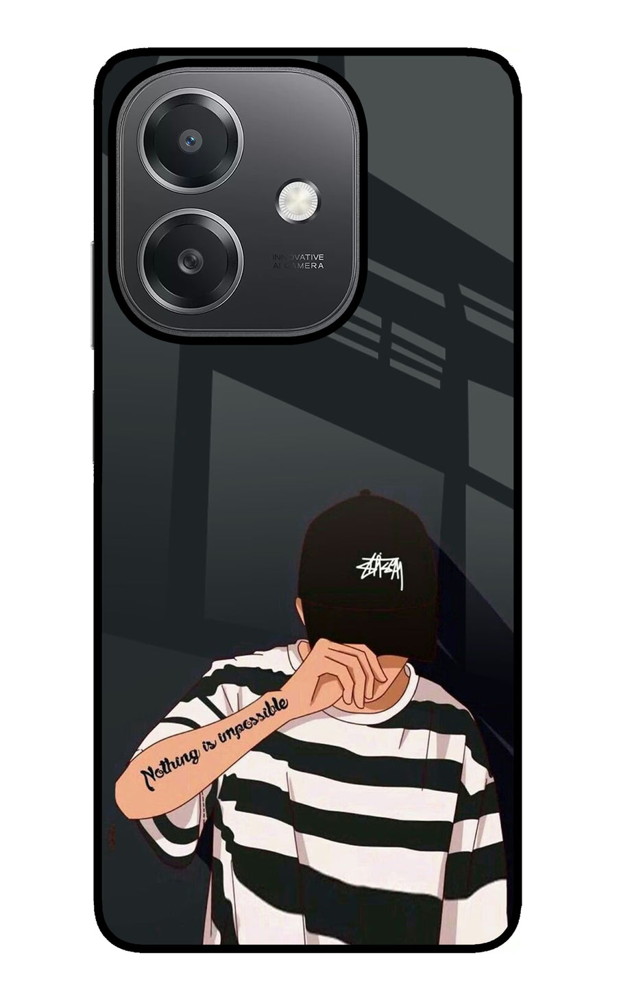 Aesthetic Boy OPPO A3x Back Cover, Glass case