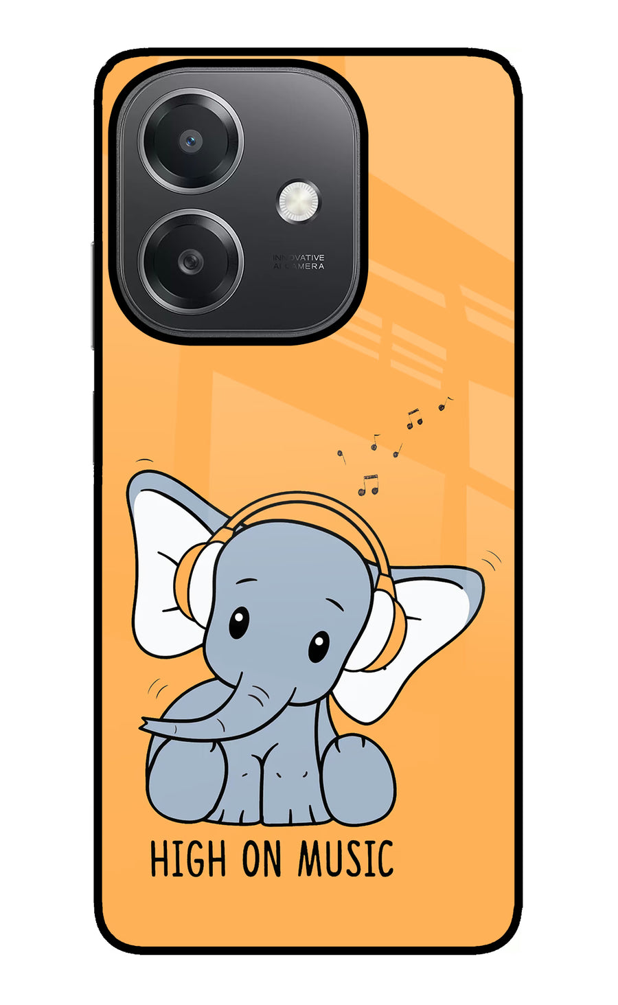 High On Music OPPO A3x Back Cover, Glass case