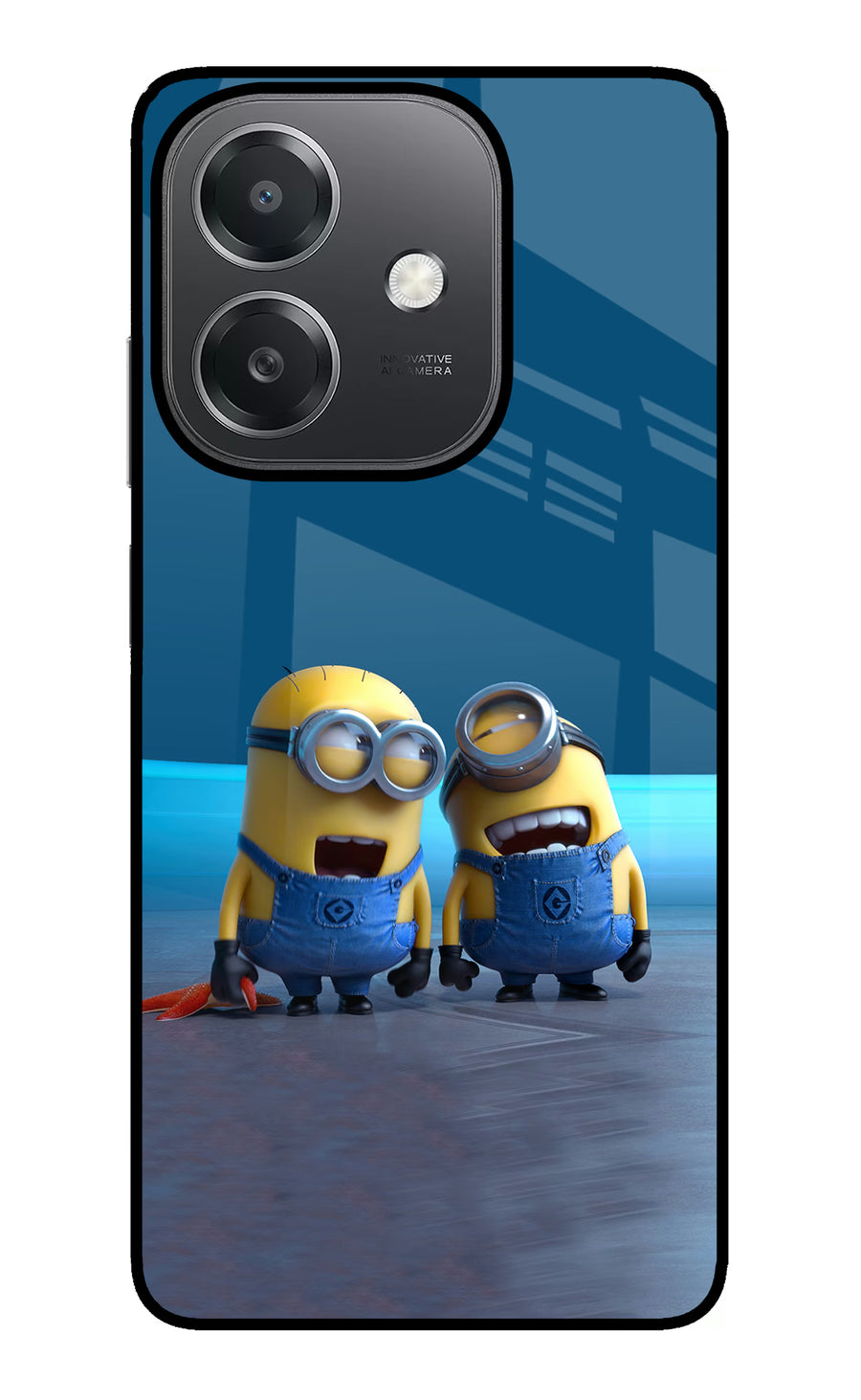 Minion Laughing OPPO A3x Back Cover, Glass case