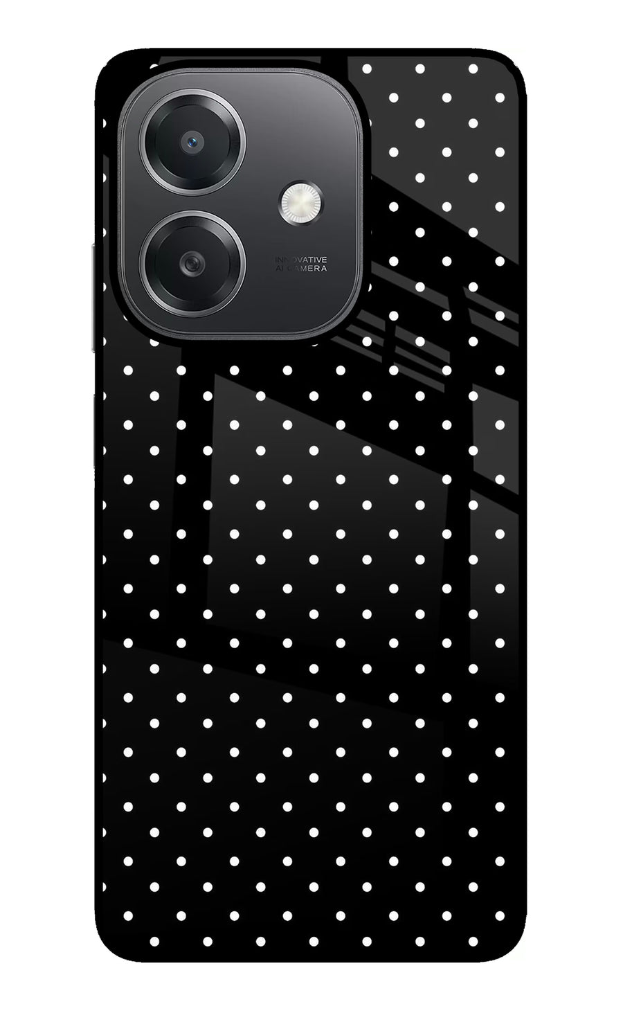 White Dots OPPO A3x Back Cover, Glass case