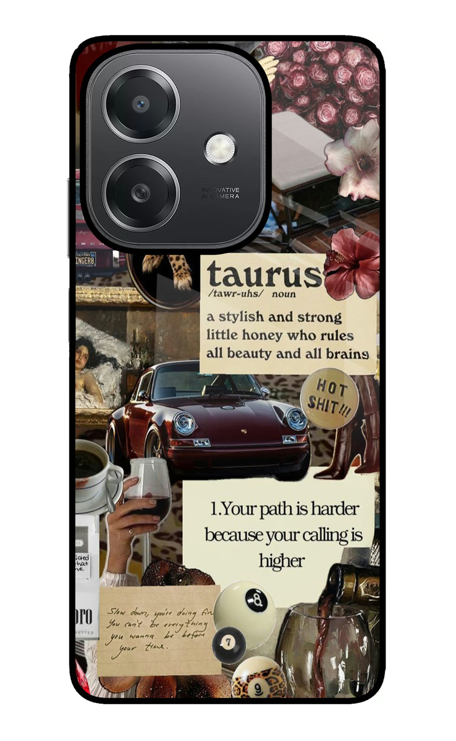 Taurus Zodiac OPPO A3x Back Cover, Glass case
