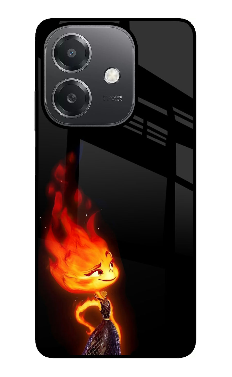 Ember Flame OPPO A3x Back Cover, Glass case