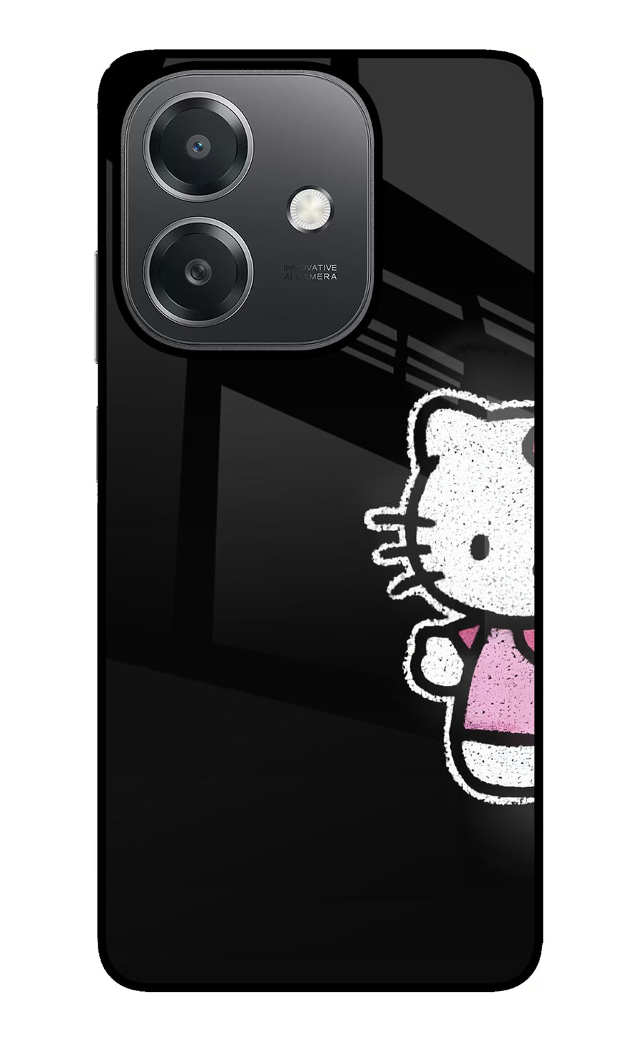 Kitty Charm OPPO A3x Back Cover, Glass case