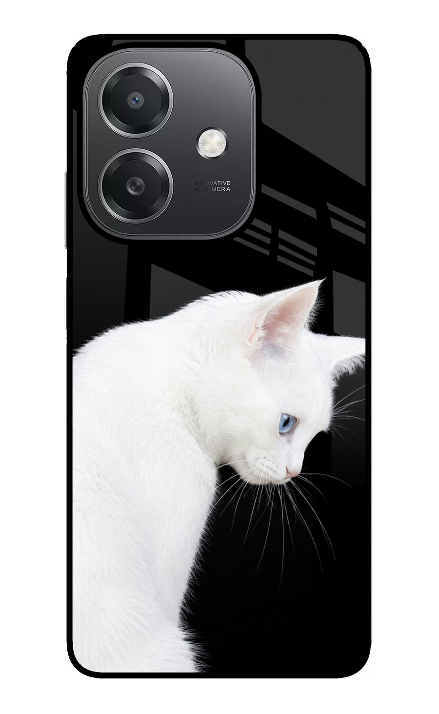 Snow Gaze OPPO A3x Back Cover, Glass case