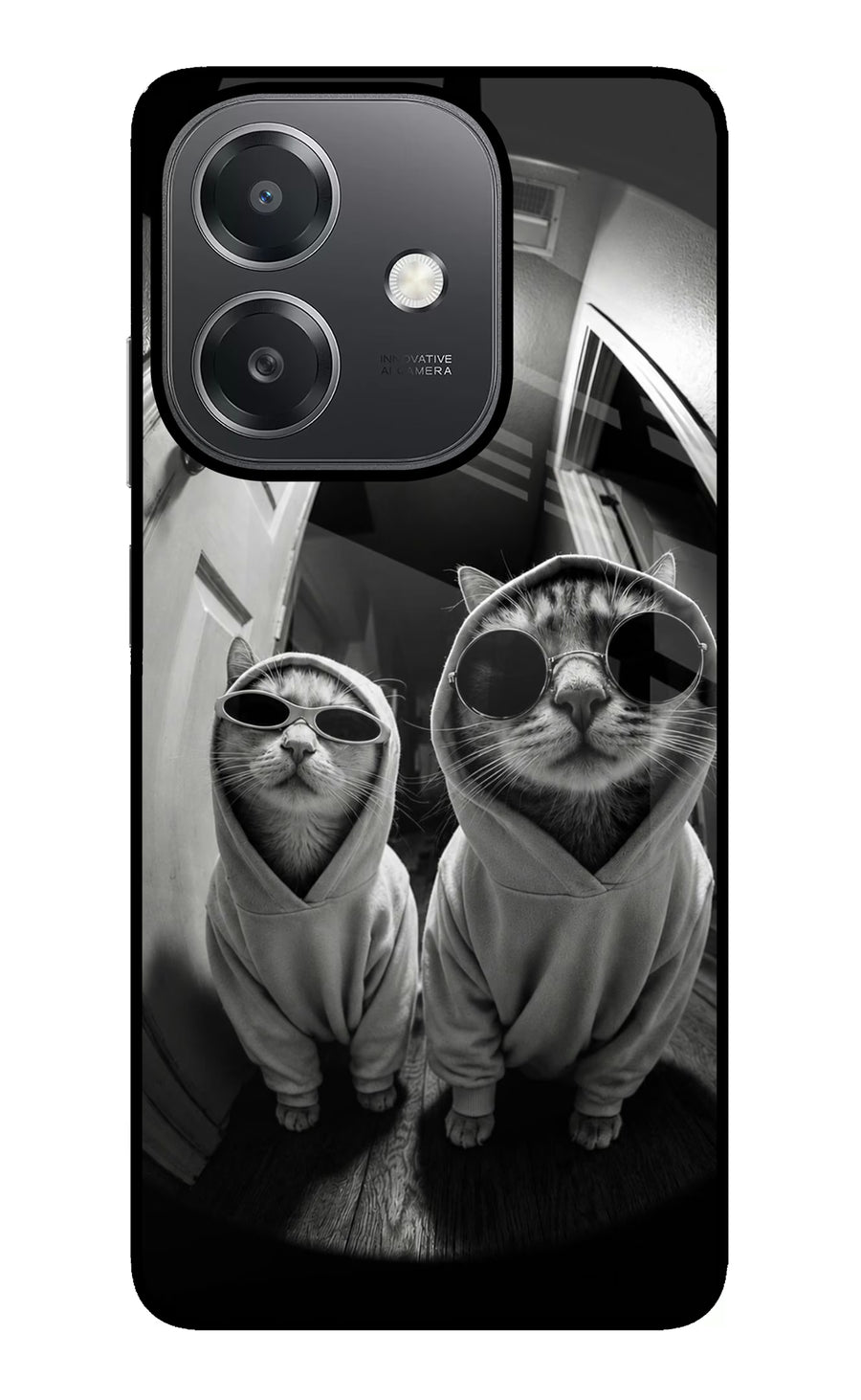 Hood Cats OPPO A3x Back Cover, Glass case