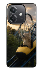 Rollercoaster Dog OPPO A3x Glass Case Back Cover by Casekaro