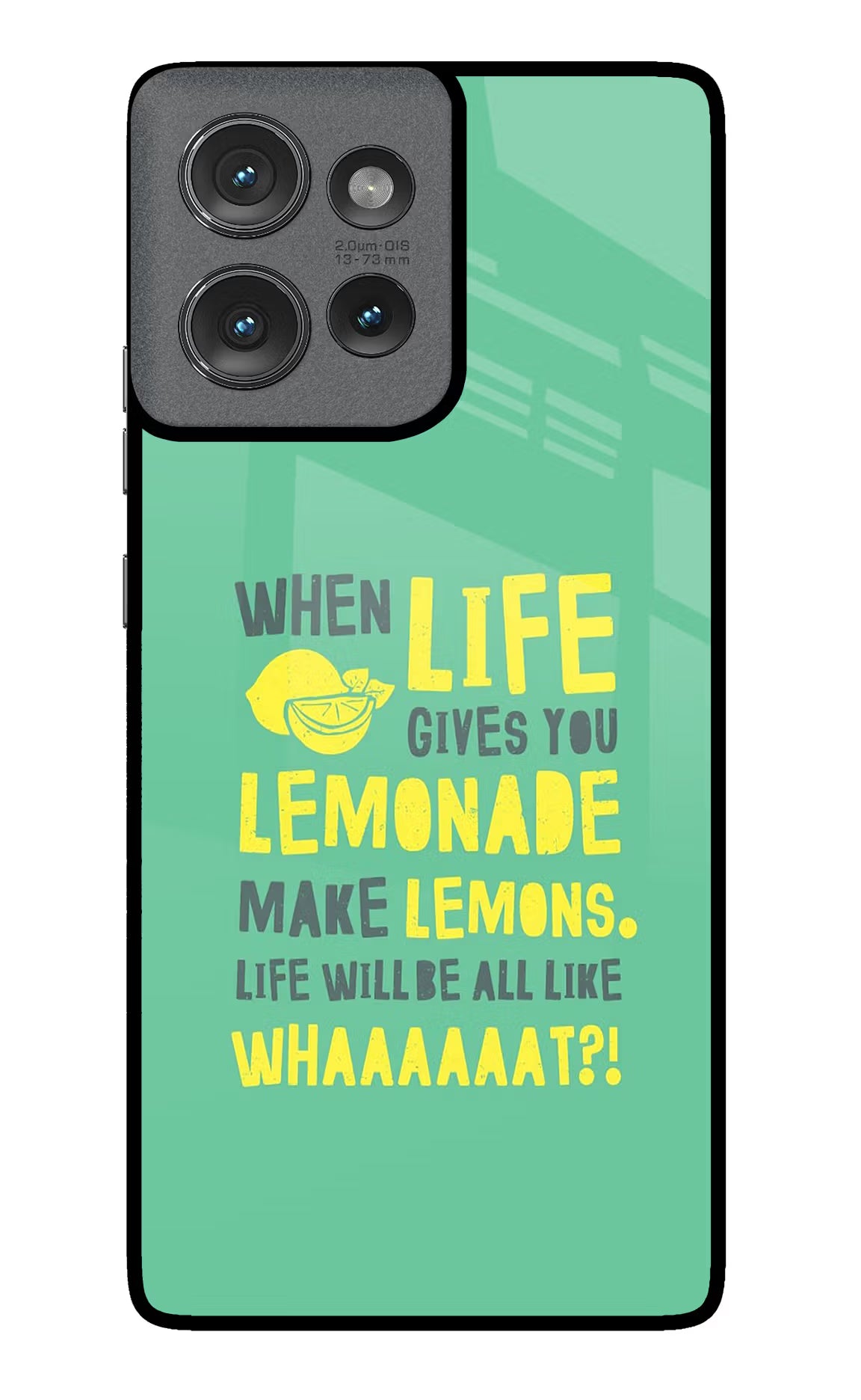 Quote Moto Edge 50 Glass Case Back Cover by Casekaro