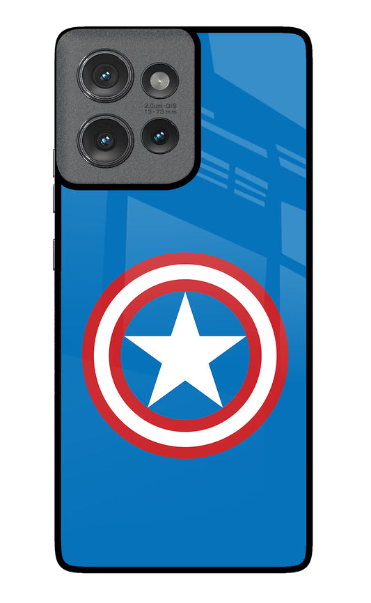 Captain America Logo Moto Edge 50 Glass Case