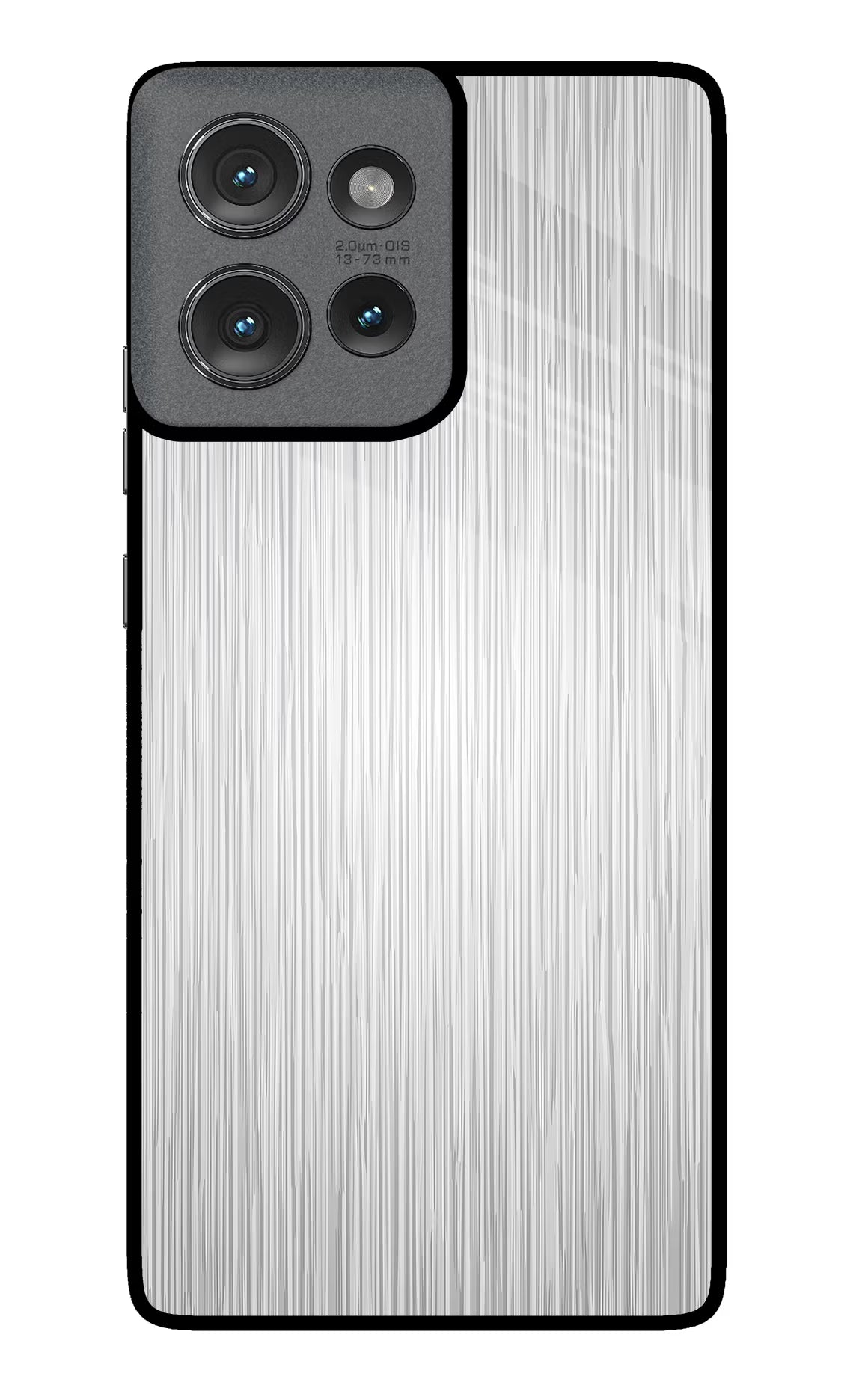 Wooden Grey Texture Moto Edge 50 Glass Case Back Cover by Casekaro