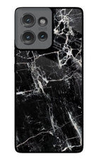Black Marble Texture Moto Edge 50 Glass Case