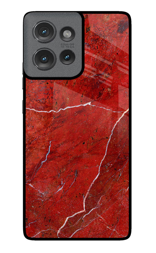 Red Marble Design Moto Edge 50 Glass Case