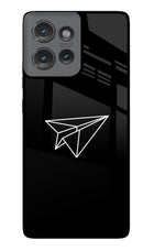 Paper Plane White Moto Edge 50 Glass Case