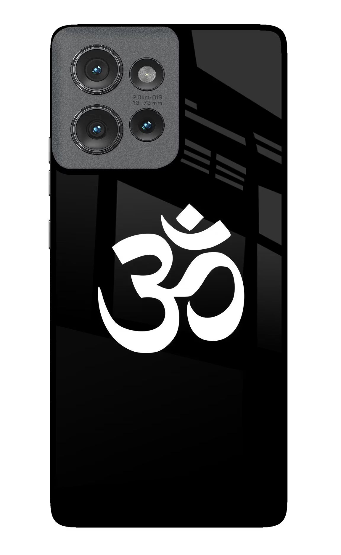 Om Moto Edge 50 Glass Case Back Cover by Casekaro