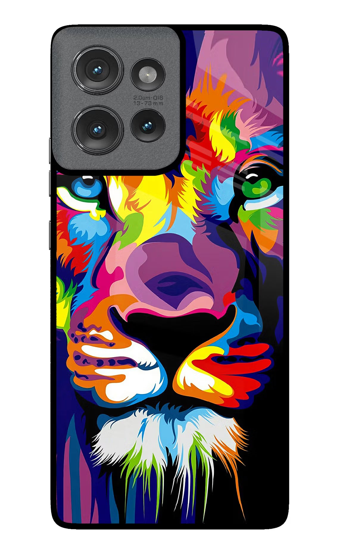 Lion Moto Edge 50 Glass Case Back Cover by Casekaro