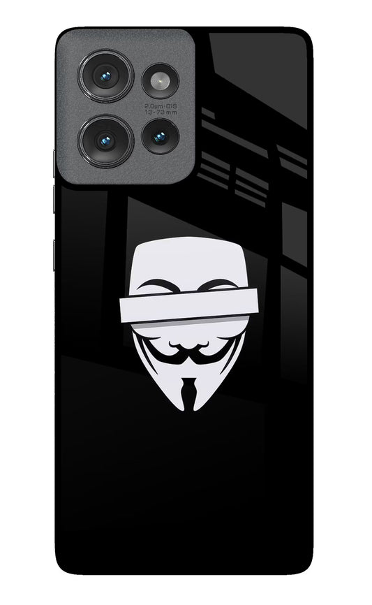 Anonymous Face Moto Edge 50 Glass Case
