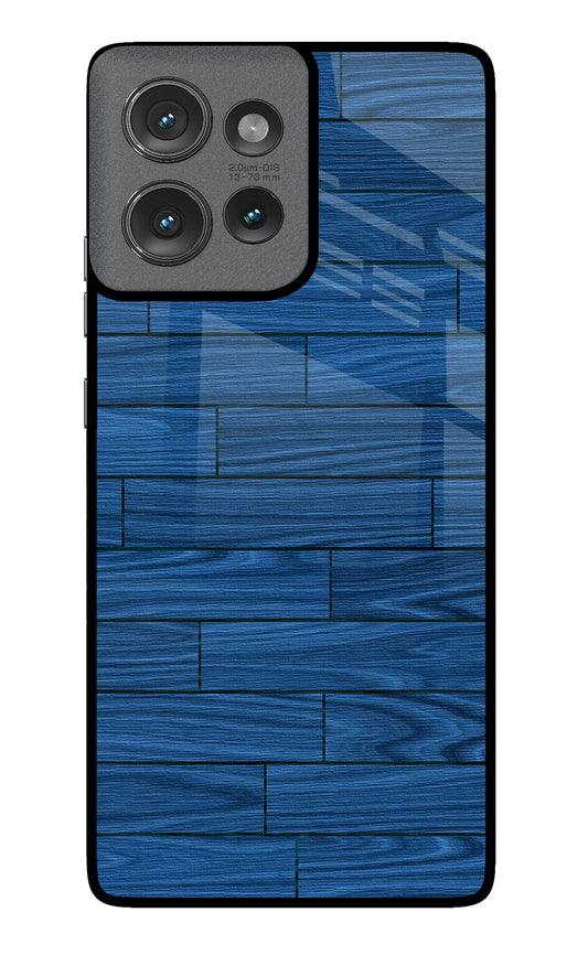 Wooden Texture Moto Edge 50 Glass Case