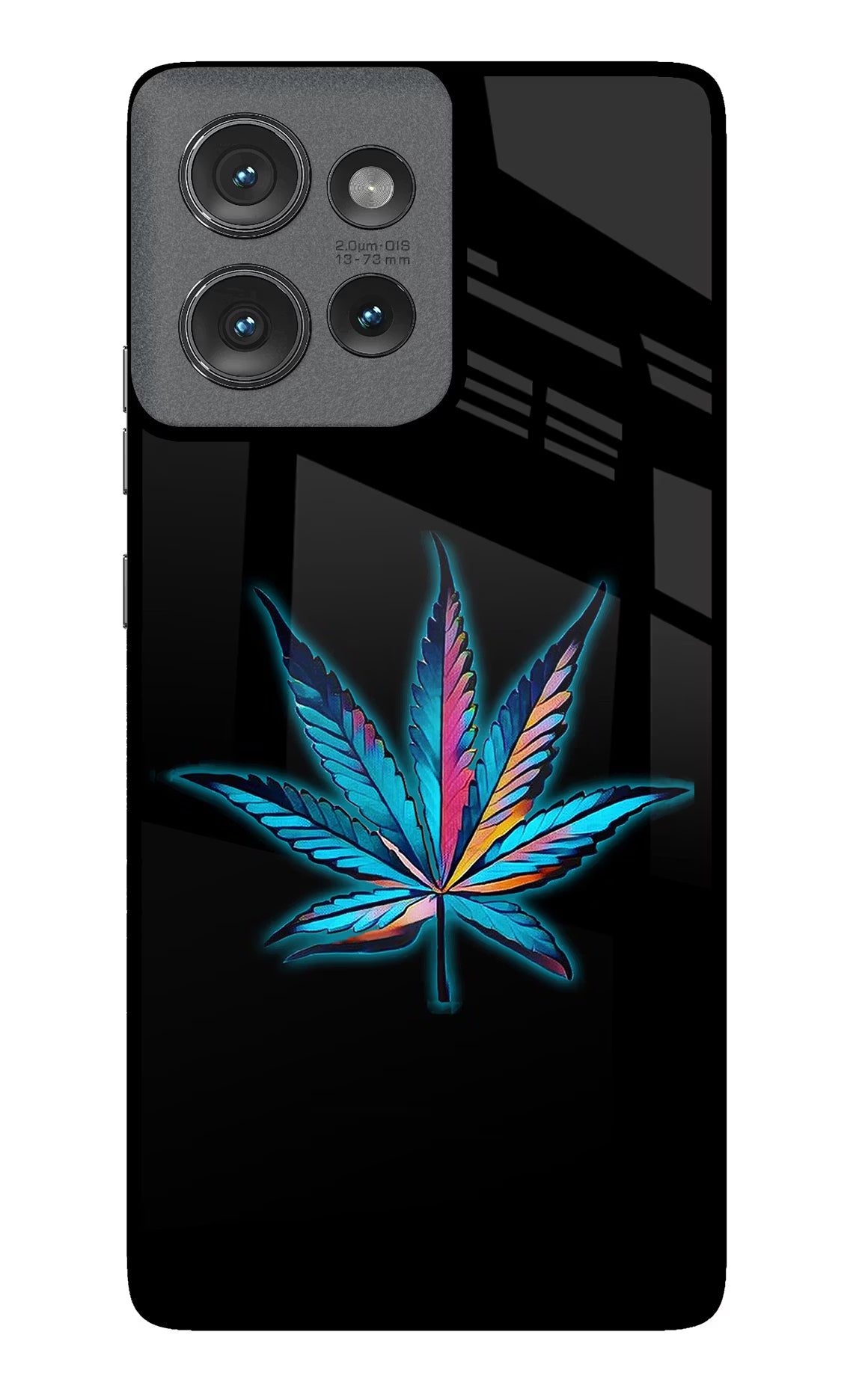Weed Moto Edge 50 Glass Case Back Cover by Casekaro