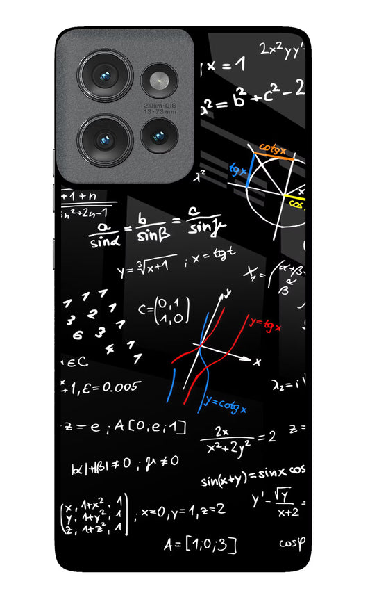 Mathematics Formula Moto Edge 50 Glass Case