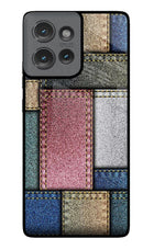Multicolor Jeans Moto Edge 50 Glass Case