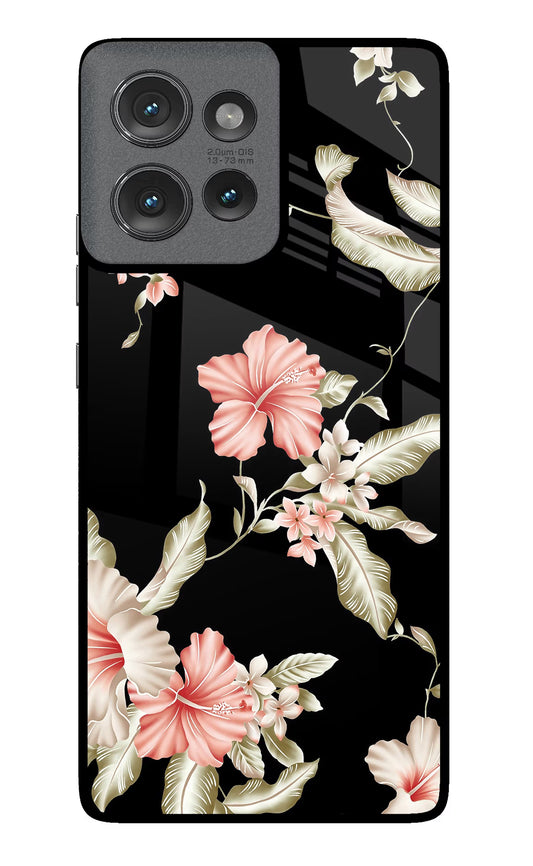 Flowers Moto Edge 50 Glass Case