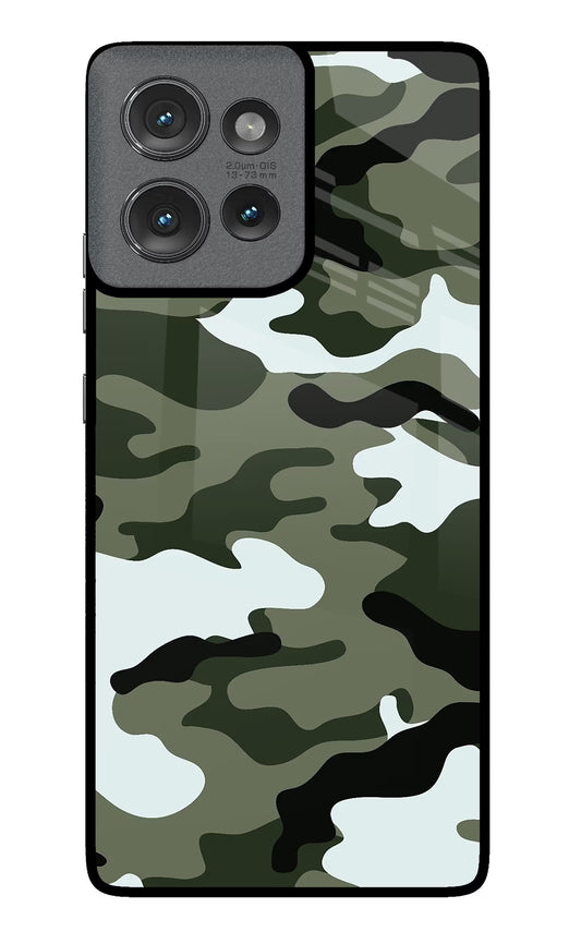 Camouflage Moto Edge 50 Glass Case