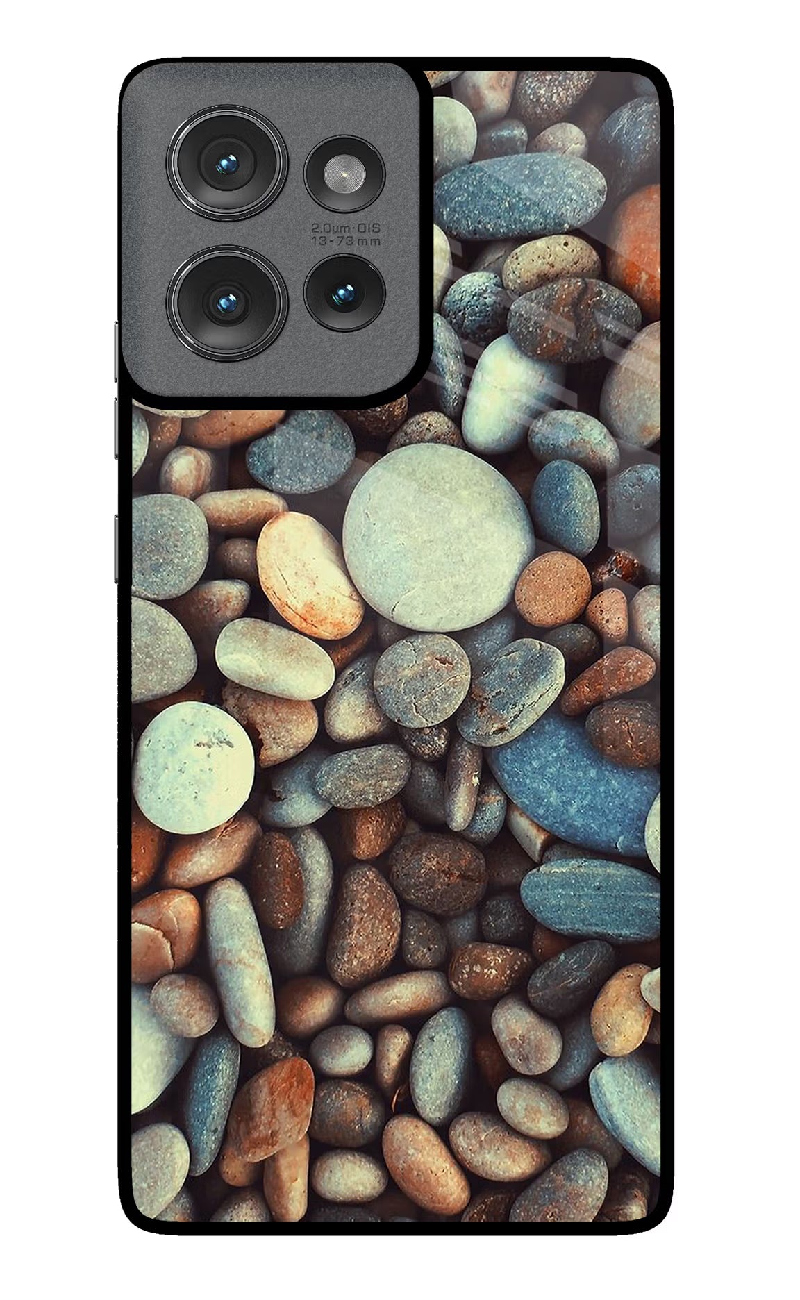 Pebble Moto Edge 50 Glass Case Back Cover by Casekaro
