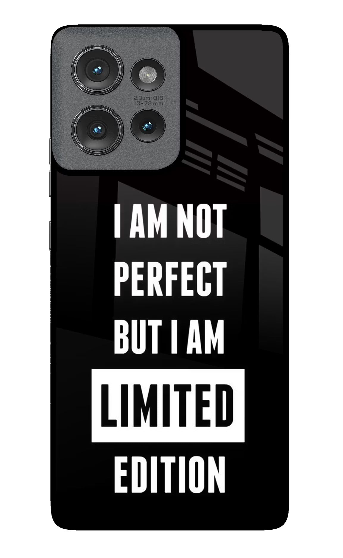 I Am Not Perfect But I Am Limited Edition Moto Edge 50 Glass Case Back Cover by Casekaro