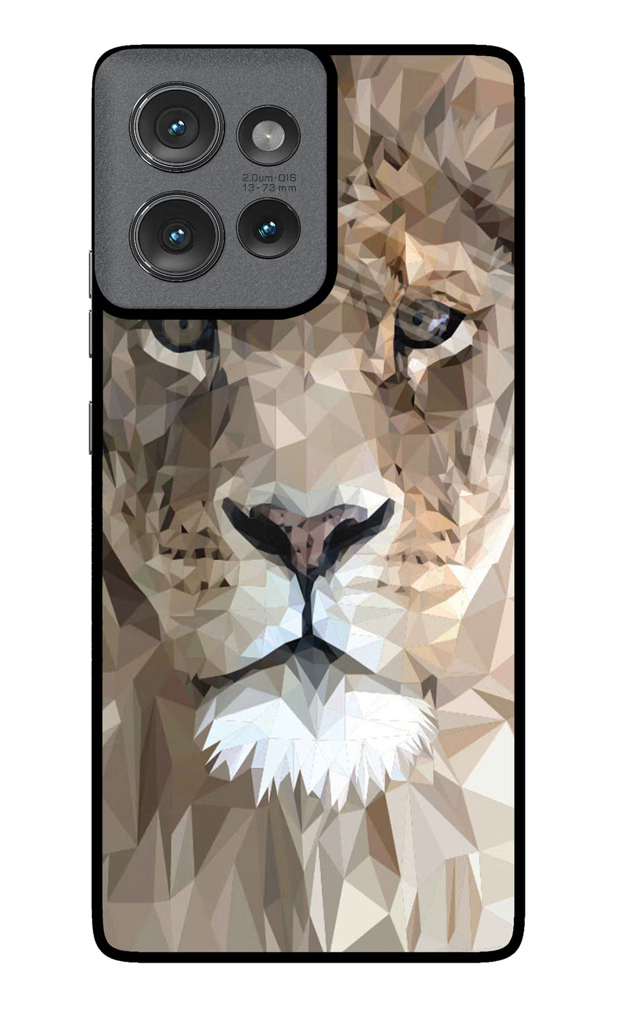 Lion Art Moto Edge 50 Back Cover, Glass case