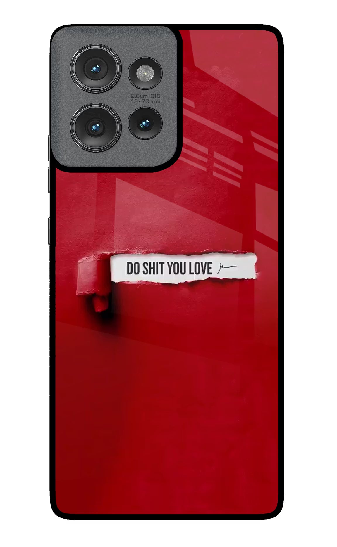 Do Shit You Love Moto Edge 50 Glass Case Back Cover by Casekaro