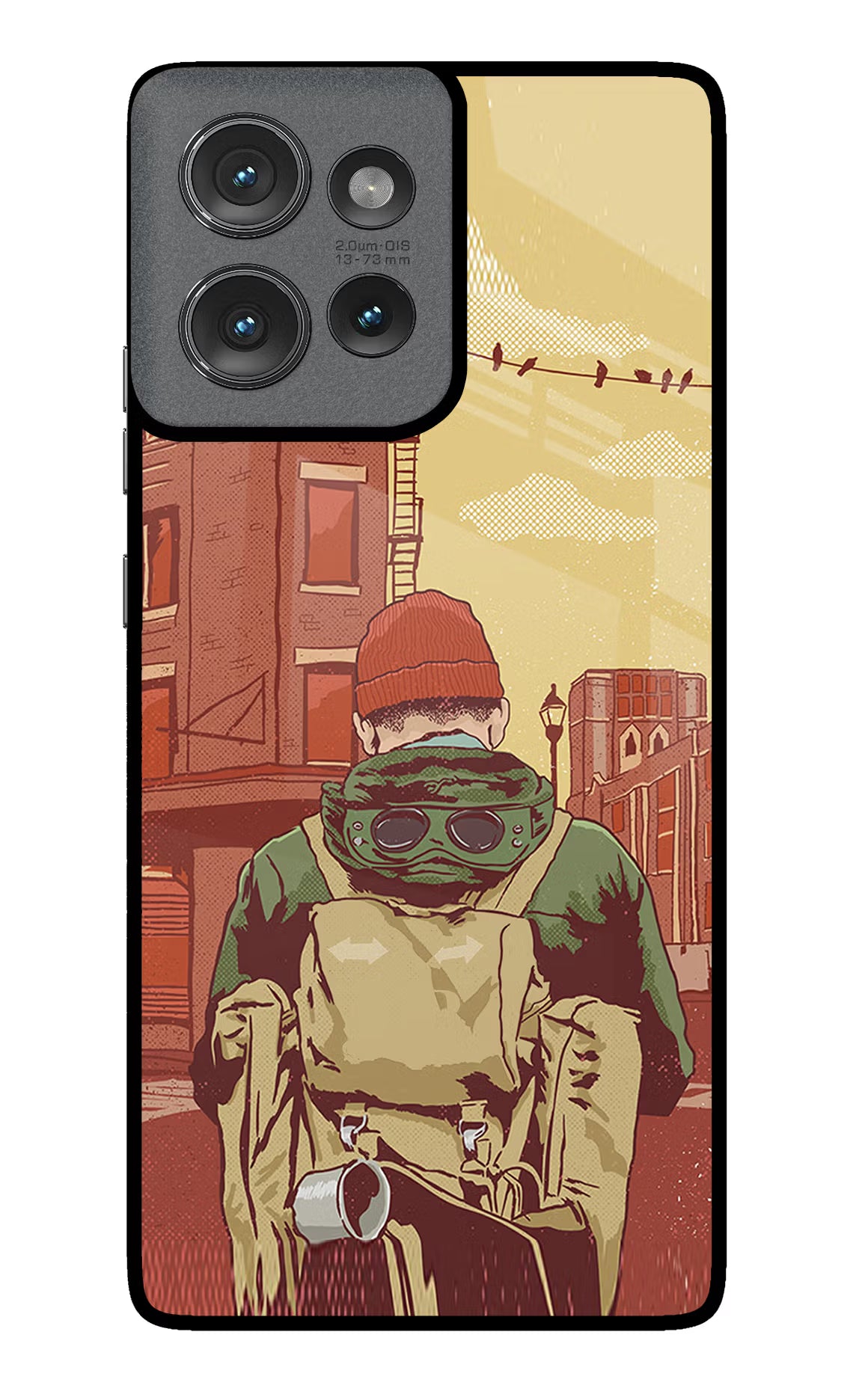 Adventurous Moto Edge 50 Glass Case Back Cover by Casekaro