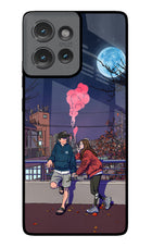 Chilling Couple Moto Edge 50 Glass Case